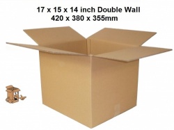 Cardboard Book Boxes 17 x 15  x 14''</br>